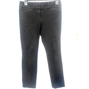 Womens 0P Ann Taylor Loft Outlet‎ Modern Skinny Ankle Pants 28X25 Black Trousers